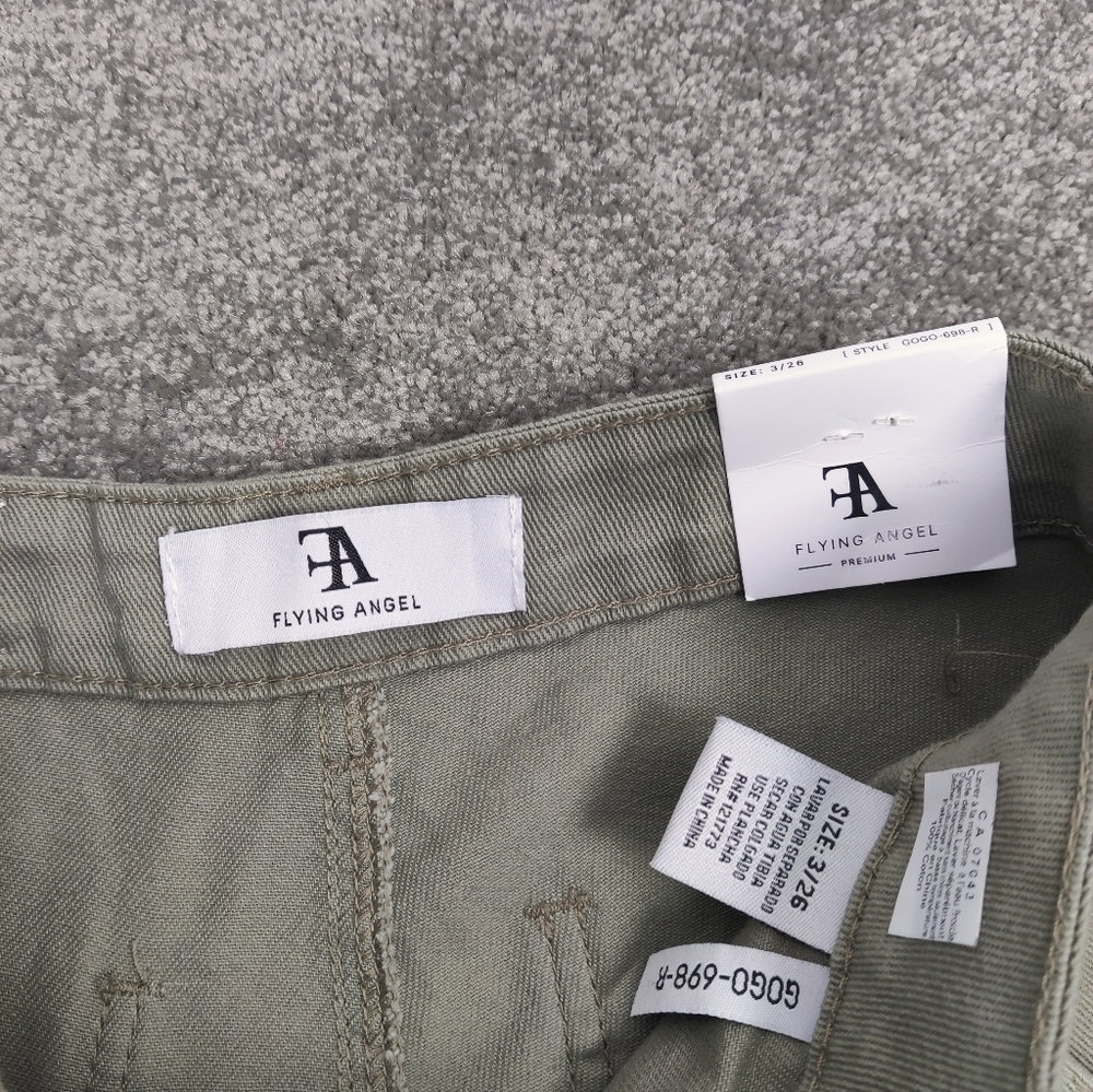 Flying Angel Women's Cargo Pants Olive Size 3/26 - Picture 6 of 10